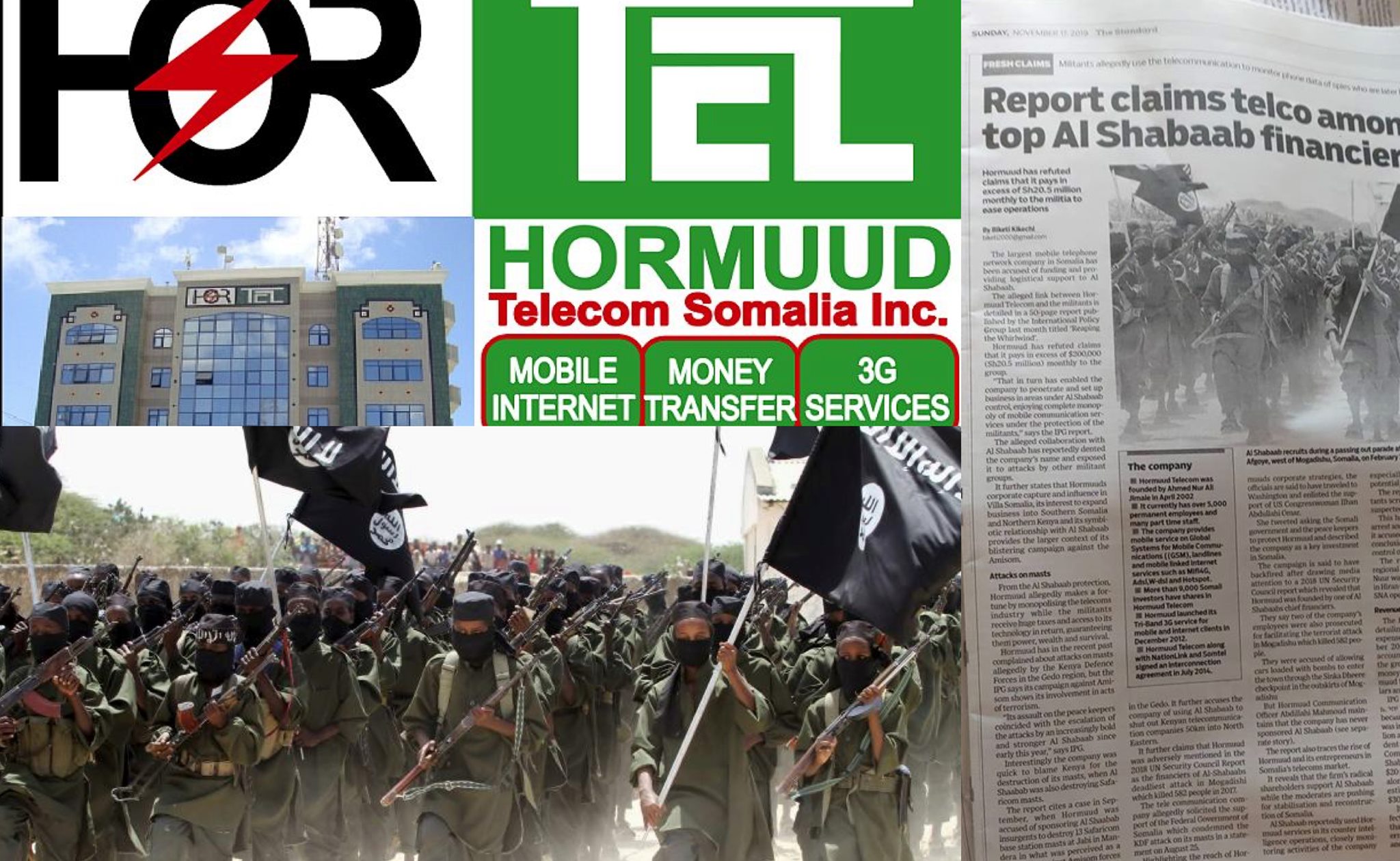 Somalia:Report claims Hormuud telecom among top Al Shabaab financiers